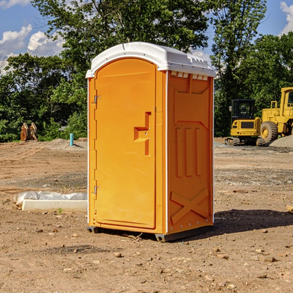 how often are the porta potties cleaned and serviced during a rental period in Arbela